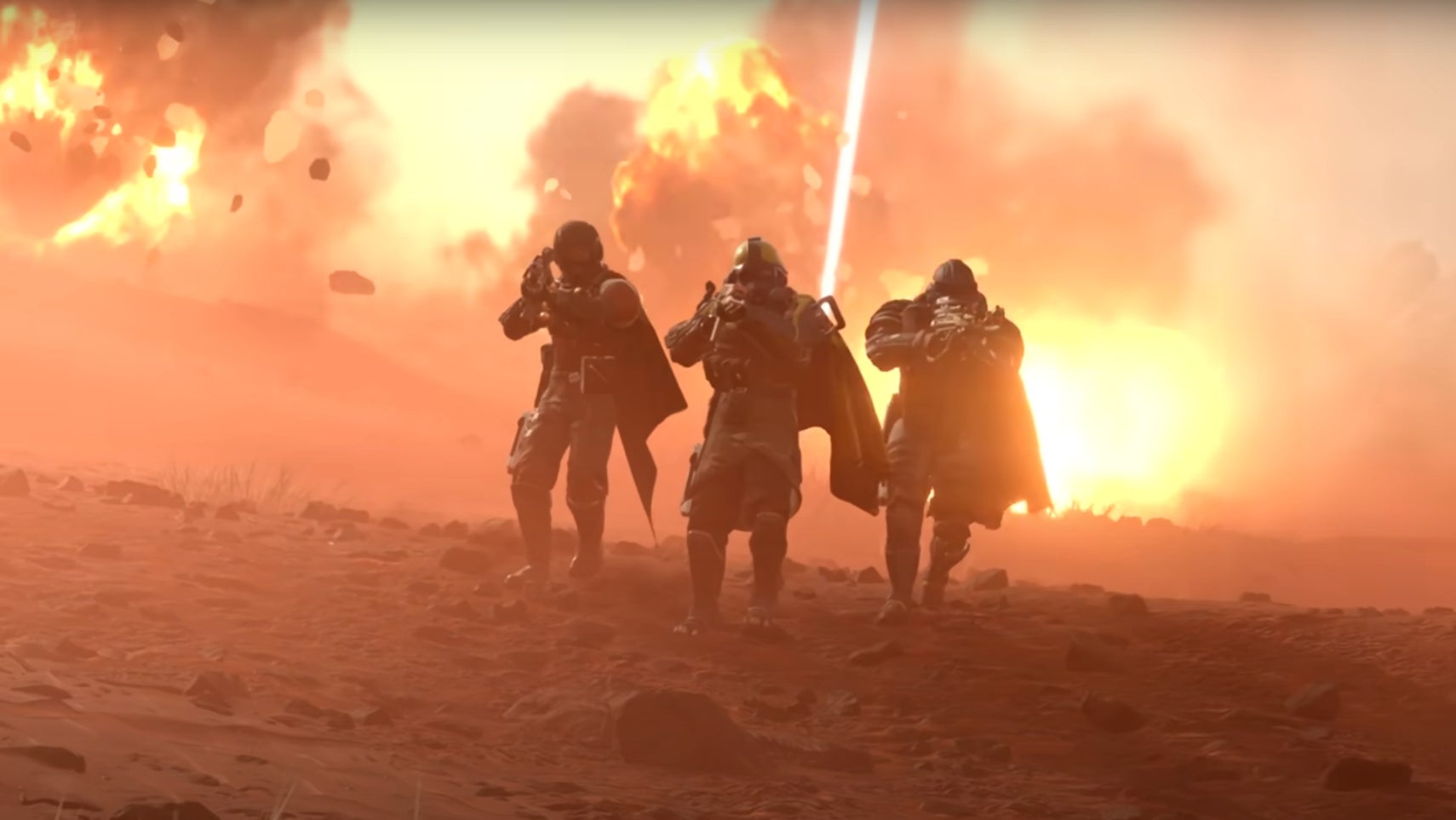 Some soldiers wearing the armour from Helldivers 2's latest warbond. - 1