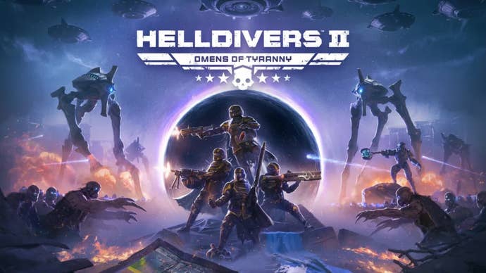 Helldivers 2 players fighting The Illuminate in its Omens of Tyranny update.