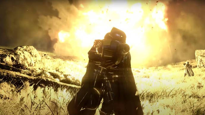 Two helldivers hugging in Helldivers 2.