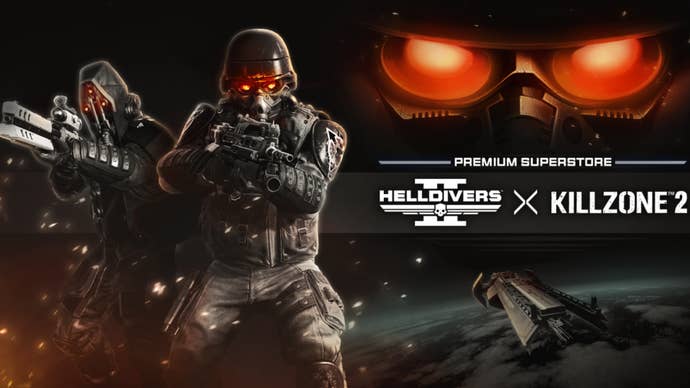 The artwork for the Helldivers 2 X Killzone crossover.