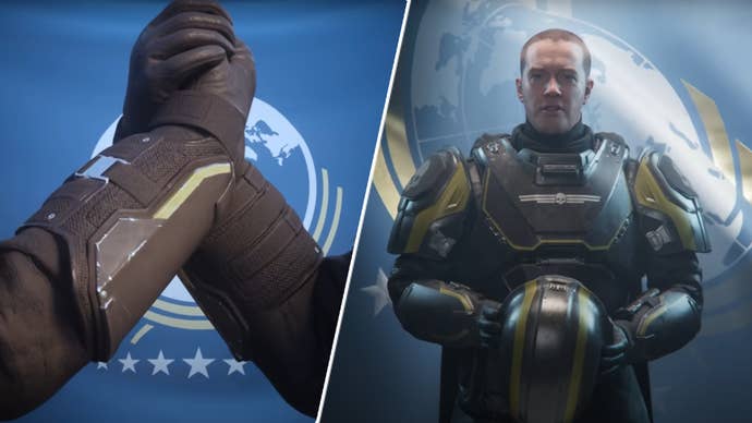 Some soldiers in Helldivers 2 being kinda happy snowball fights are back.