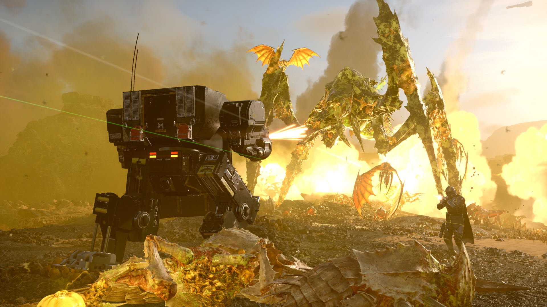 Helldivers 2 isn't a cosy game, but the tranquil forests and beefed up exosuits of its latest patch might convince you it is