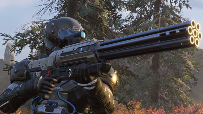 A large weapon from the Control Group warbond successful Helldivers 2.