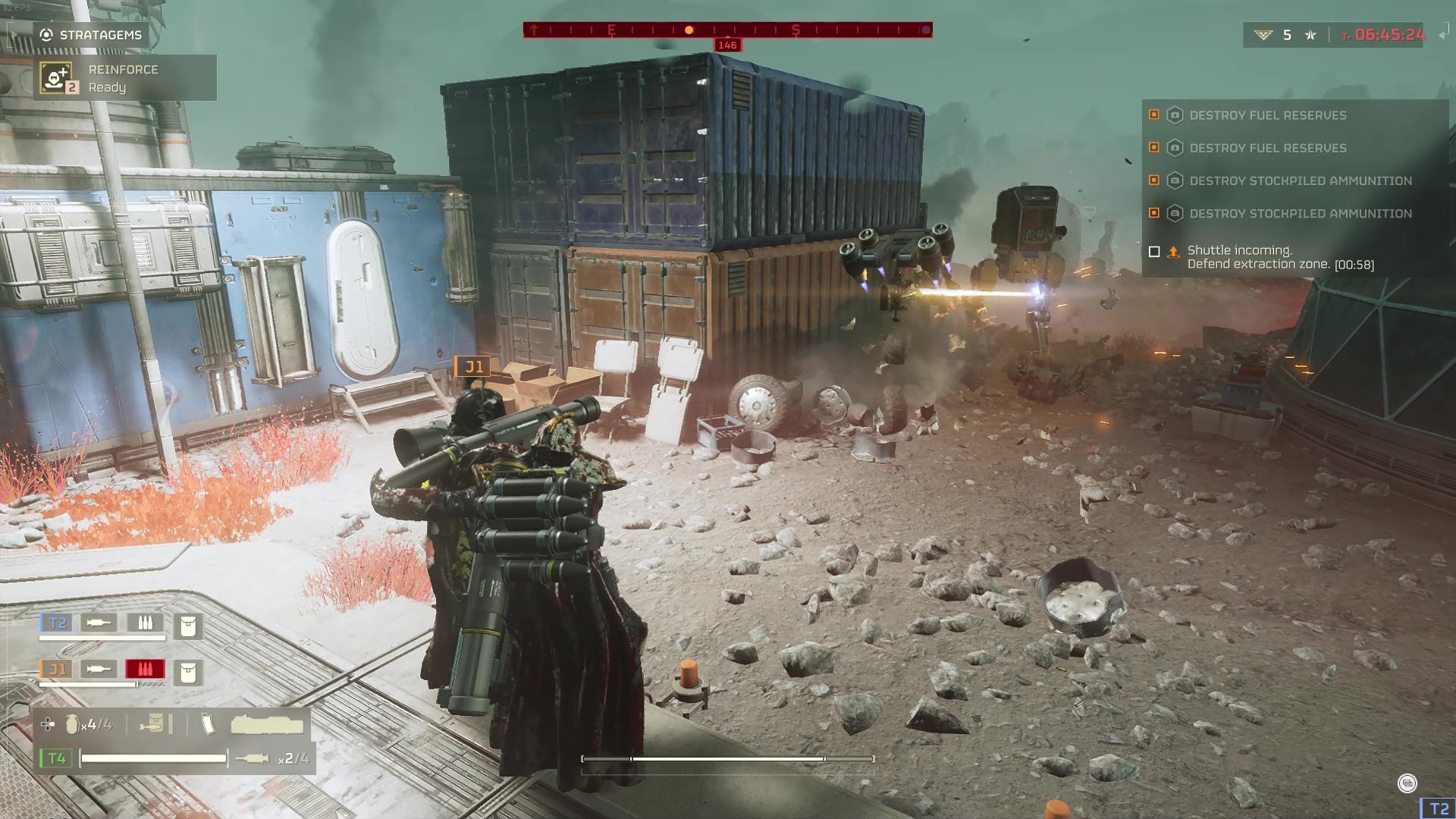 Helldivers 2 soldiers arm a rocket launcher. - 4