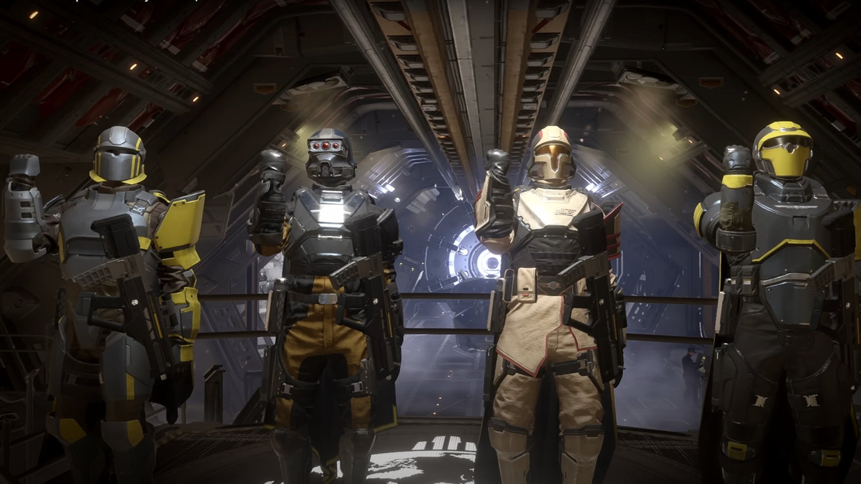 Some soldiers of Super Earth in Helldivers 2. - 1