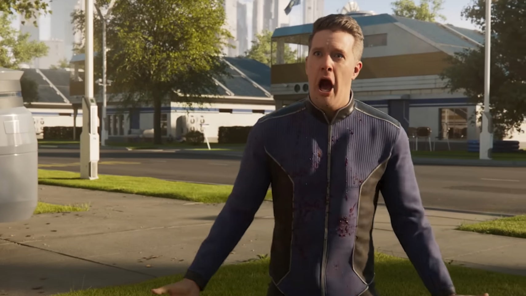 The dude in Helldivers 2's intro screaming about the spear being broken, probably. - 1