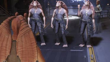 Jar Jar Binks from Star Wars in Helldivers 2.