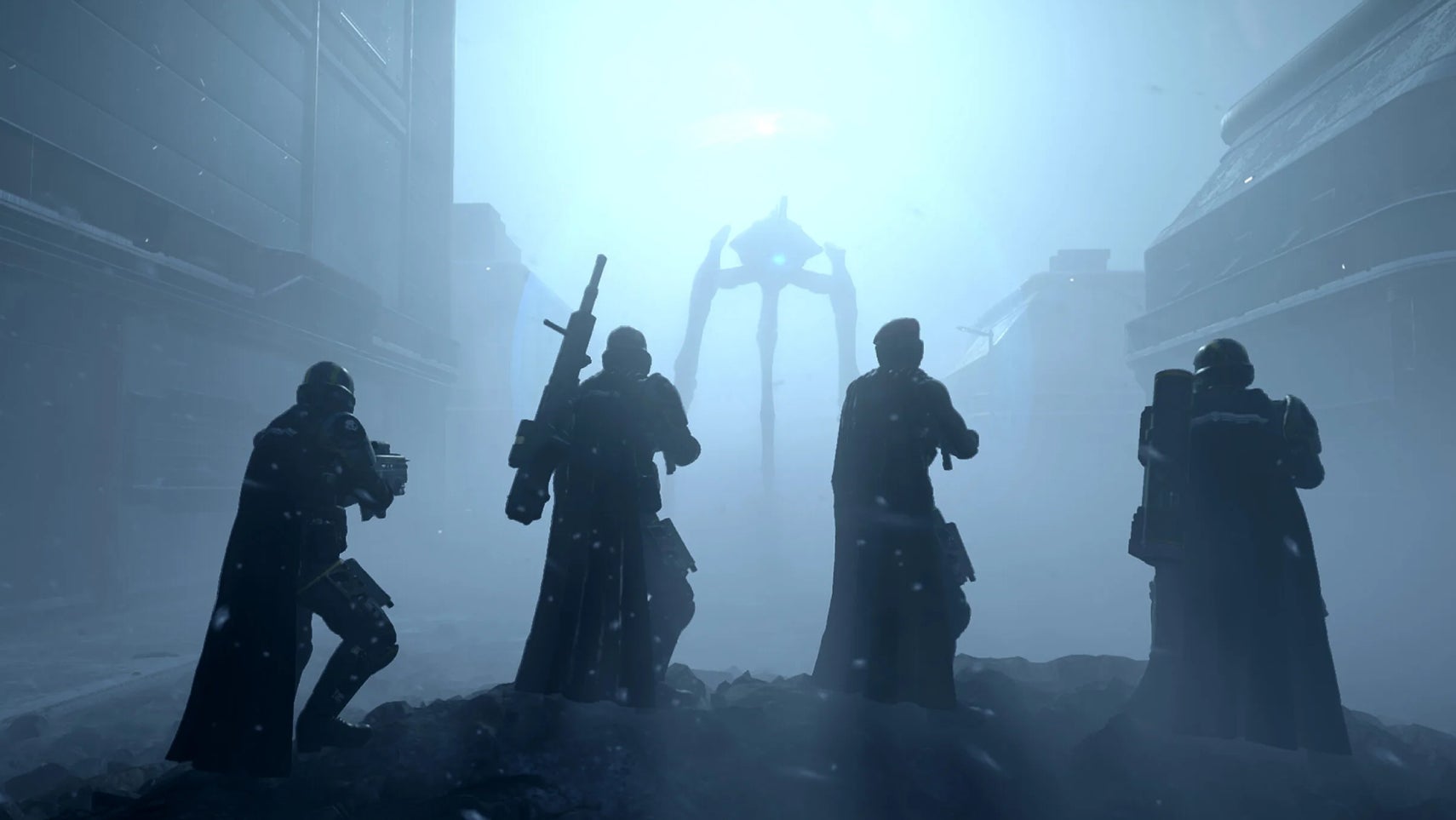 Some Helldivers in Helldivers 2 taking on the Illuminate. - 1