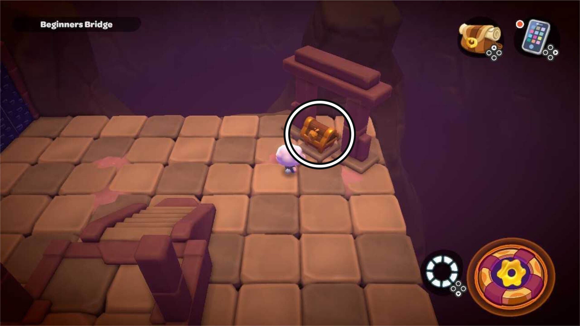 hello kitty island adventure beginners bridge puzzle chest location