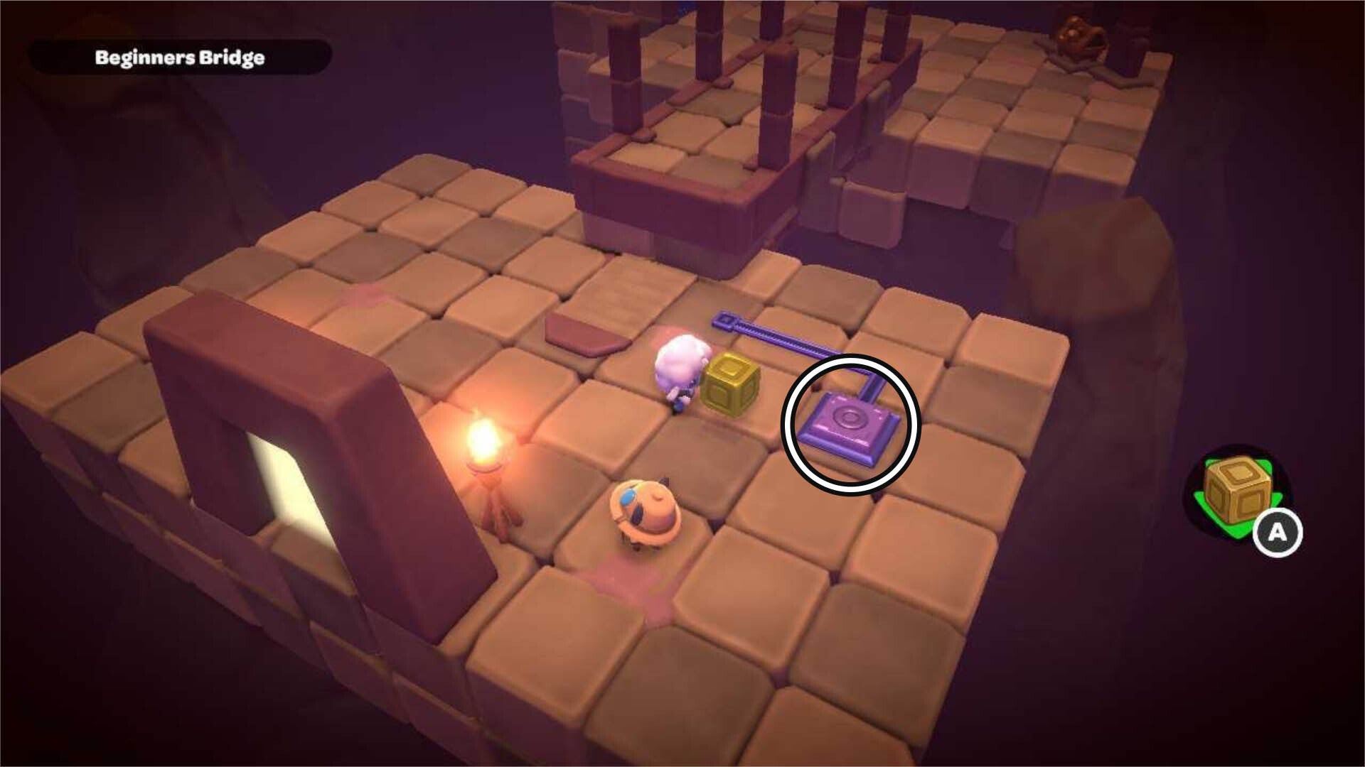 hello kitty island adventure beginners bridge puzzle switch location