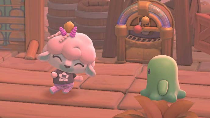 hello kitty island adventure character by the soda machine