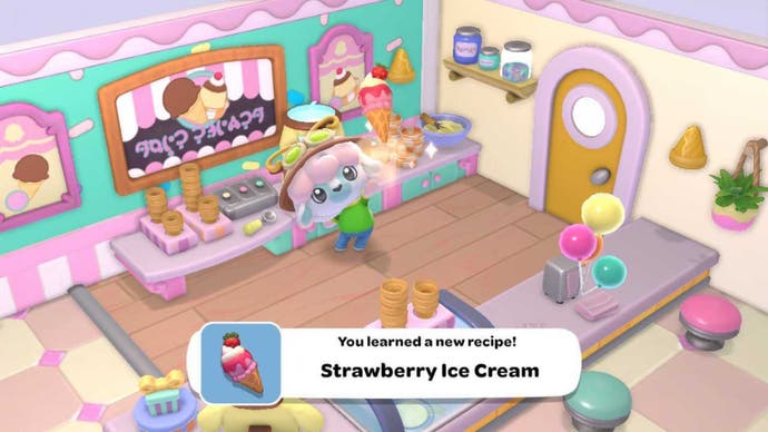 Hello Kitty Island Adventure Dessert Boat Discovered Cream Recipes Cream with strawberry
