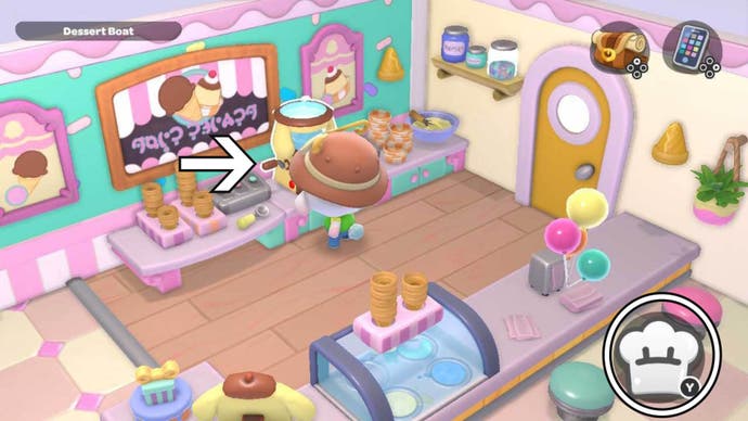 Hello Kitty Island Adventure Dessert Boat Machine Interaction Icon survival