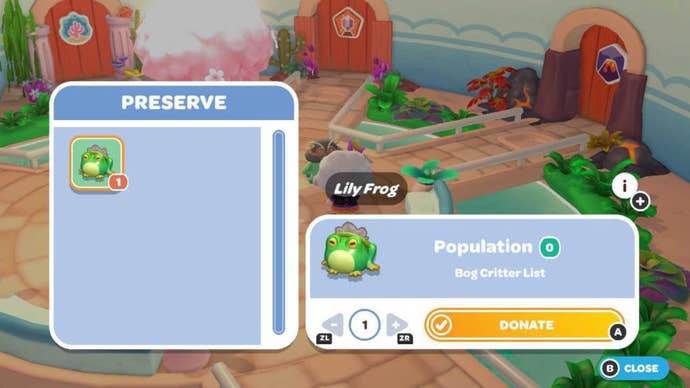 hello kitty island adventure donating lily frog