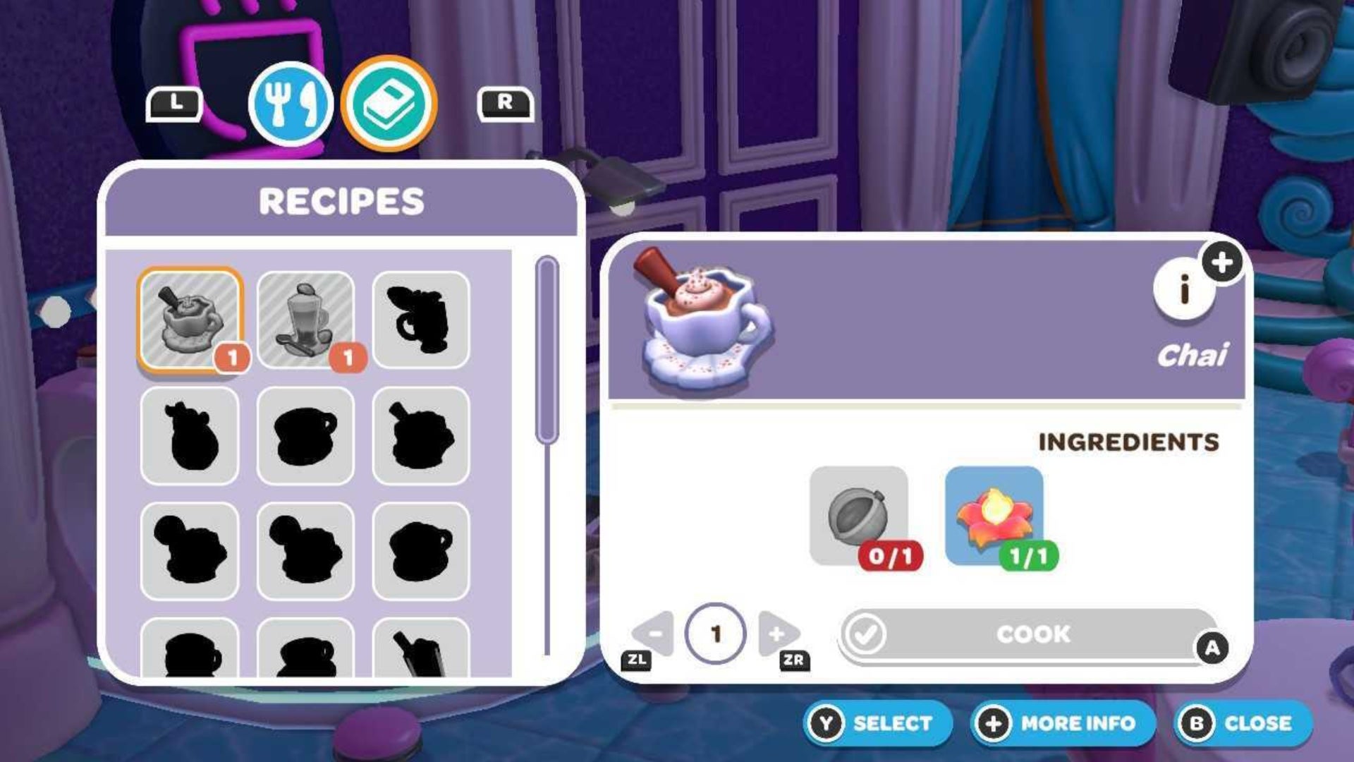 hello kitty island adventure espresso machine recipe tab