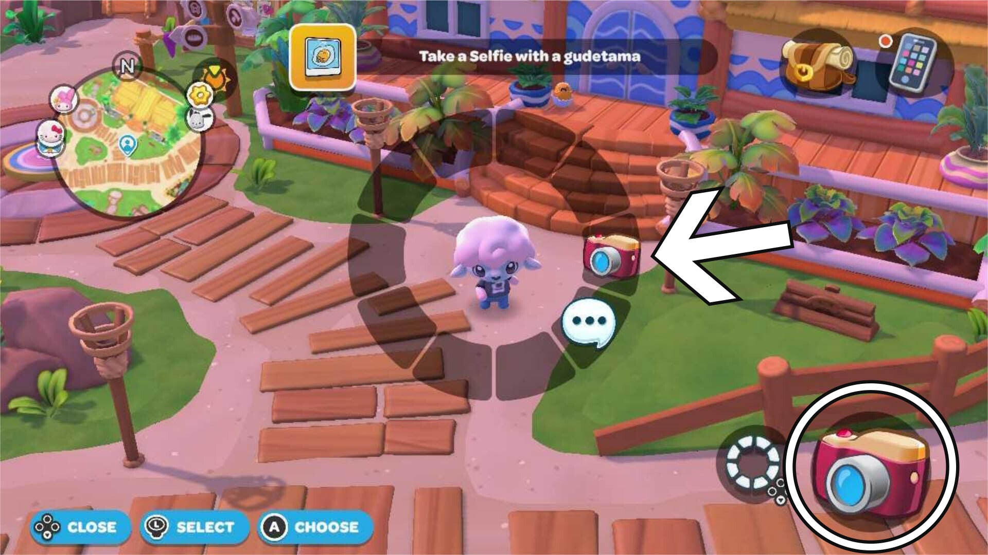 hello kitty island adventure gudetama snap photo tool in photo wheel