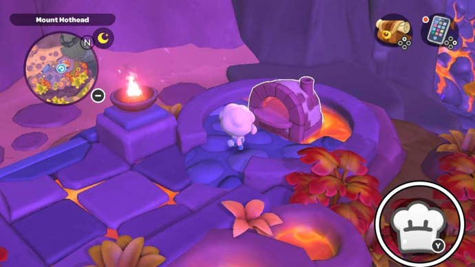 hello kitty island adventure interact with pizza oven option highlighted
