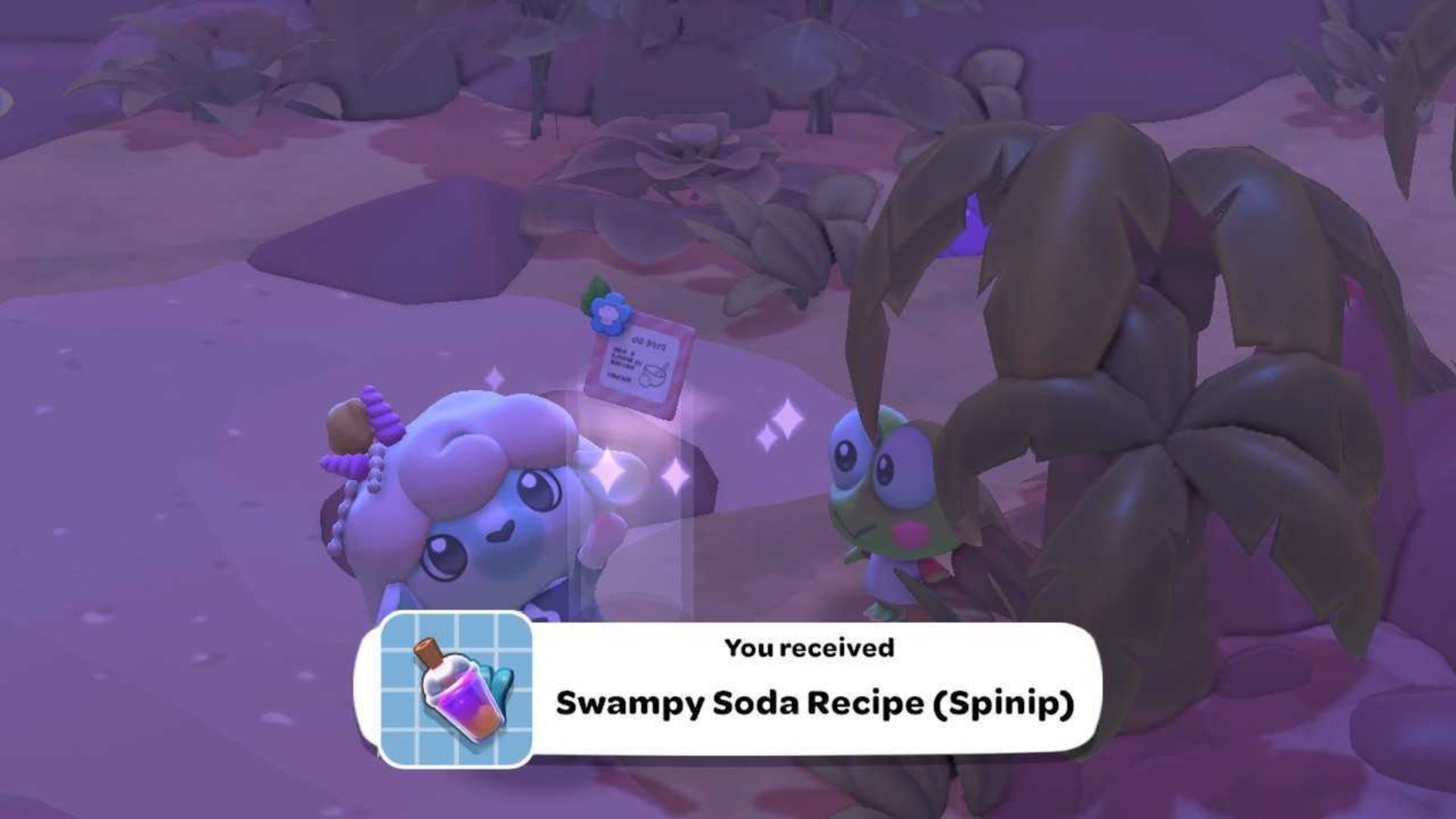 hello kitty island adventure keroppi giving swampy soda recipe