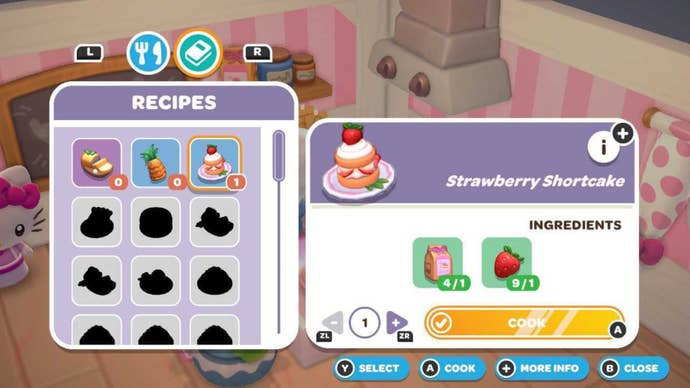 hello kitty island adventure oven cooking recipe menu