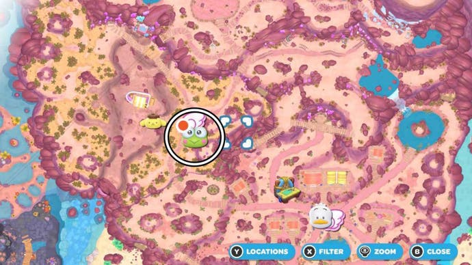 Hello Kitty Island Adventure Map of Keroppi White Location