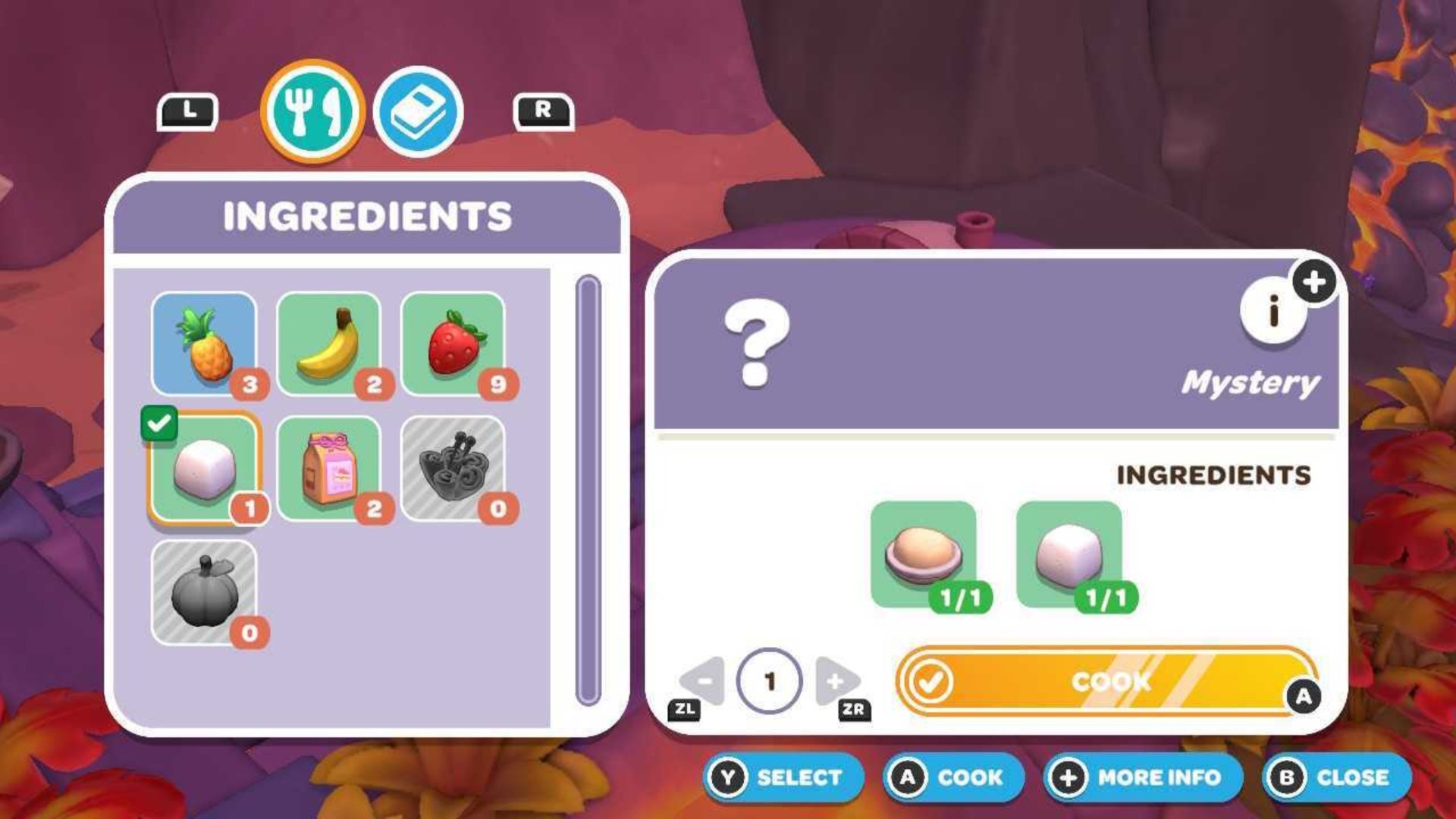 hello kitty island adventure pizza oven ingredients menu