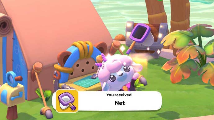 hello kitty island adventure success in crafting a net
