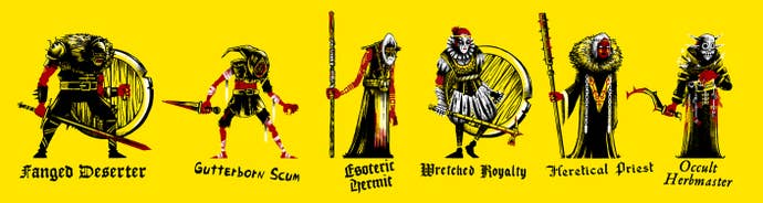 Character concepts from Mork Borg Heresy Supreme.