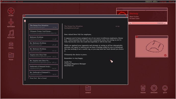 Demonic desktop tower defence in a Heretic's Fork screenshot.