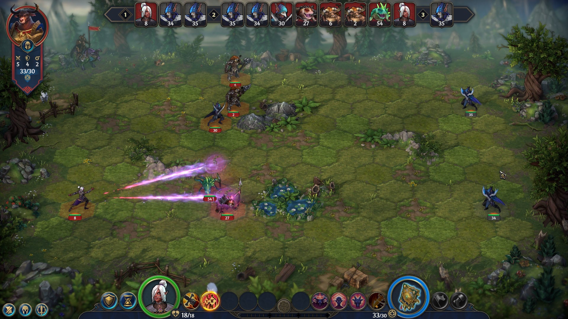 An Onyx Dancer attacks enemies in Heroes of Might & Magic: Olden Era