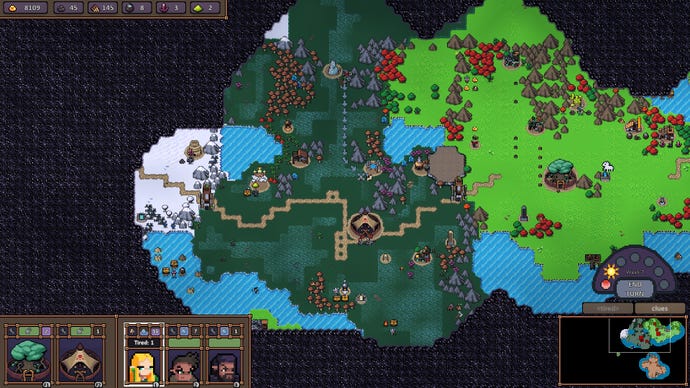 A top down view of fields and mountain ranges from Hero’s Hour