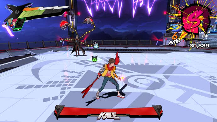 Hi-Fi RUSH. Chai is running around on the battlefield after Kale upgraded to four robotic arms