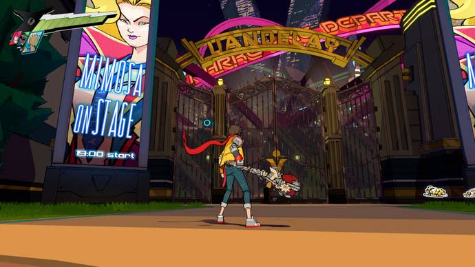 Hi-Fi RUSH, Chai is facing locked Vandelay Gates in Track Eight