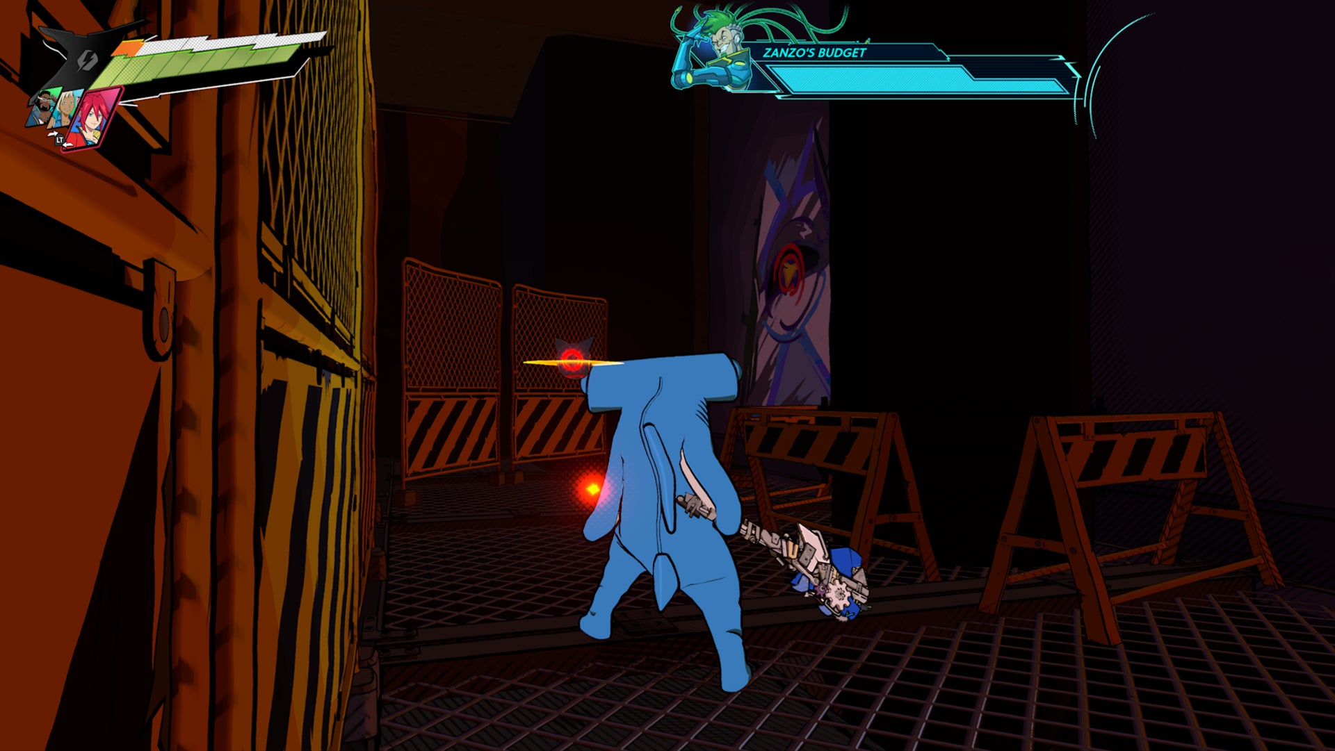 Hi-Fi RUSH, Chai is facing the second graffiti in track four, he is dressed as a Shark