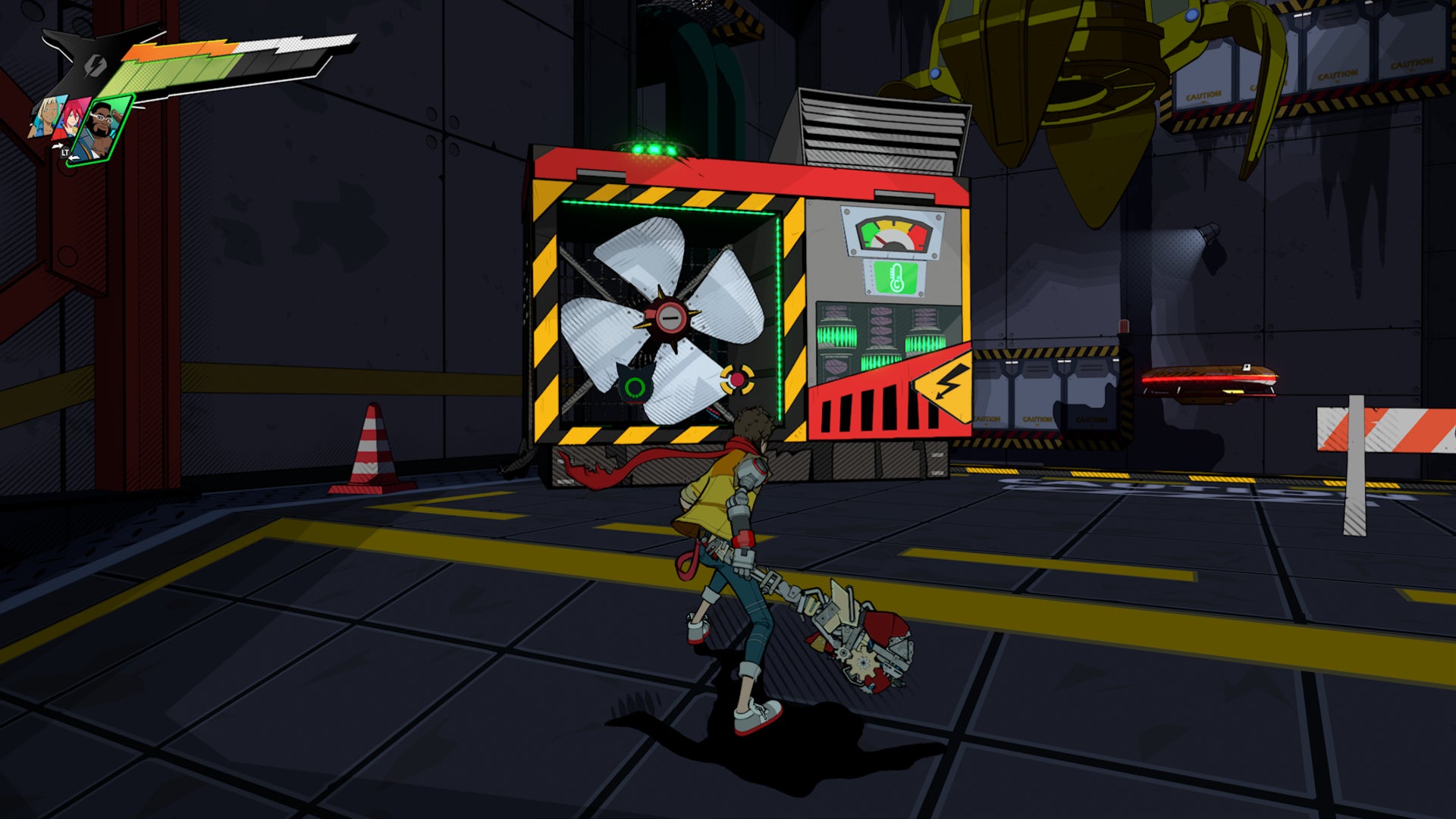 Hi-Fi RUSH, Chai is facing a generator in Track One