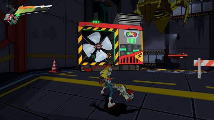 Hi-Fi RUSH, Chai is facing a generator in Track One