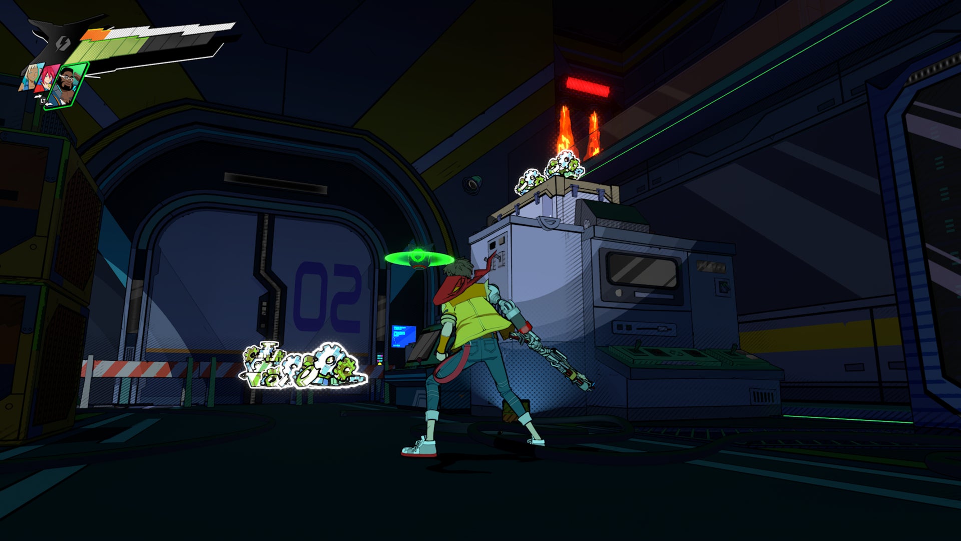 Hi-Fi RUSH, Chai is looking at some boxes stacked to make steps in a secret room in Track Seven