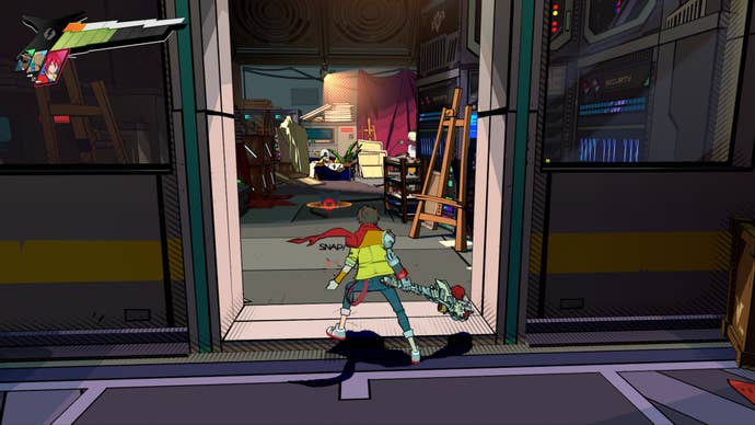 Hi-Fi RUSH, Chai is facing the secret graffiti room in Track Seven