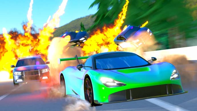 The header image of Highway Hooligans in Roblox.