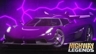 A purple hotrod in Highway Legends