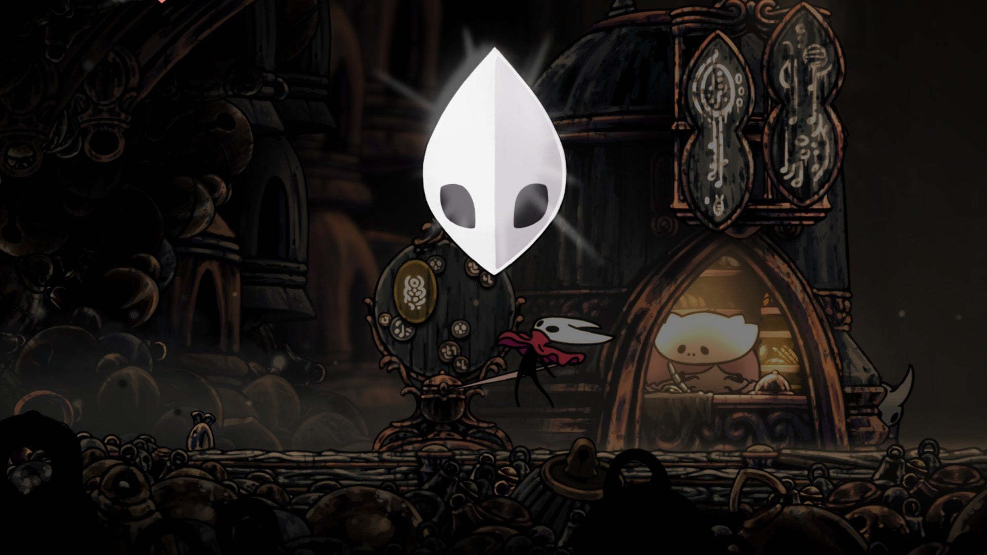 Hornet obtains a Mask Shard upgrade in Hollow Knight Silksong. - 1