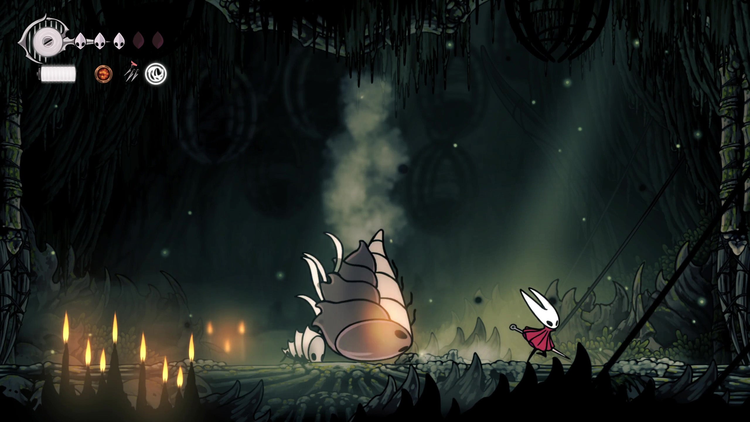 The Savage Beastfly charging down at Hornet in Hollow Knight Silksong. - 5
