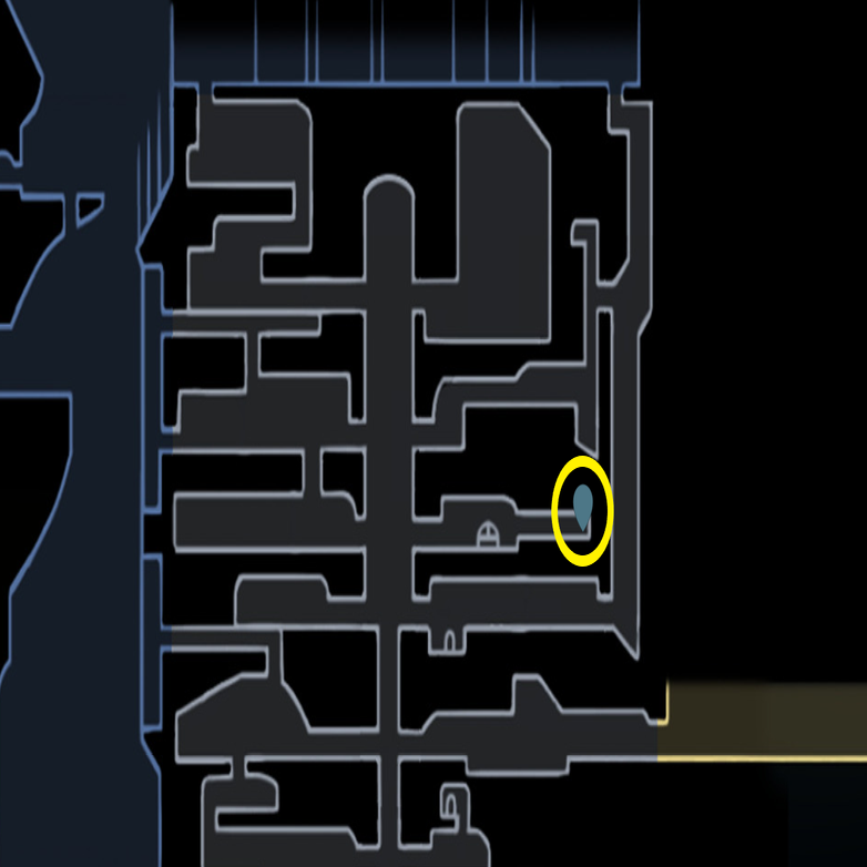Una schermata della mappa che mostra la posizione del pezzo della mappa della lastra in Hollow Knight Silksong.