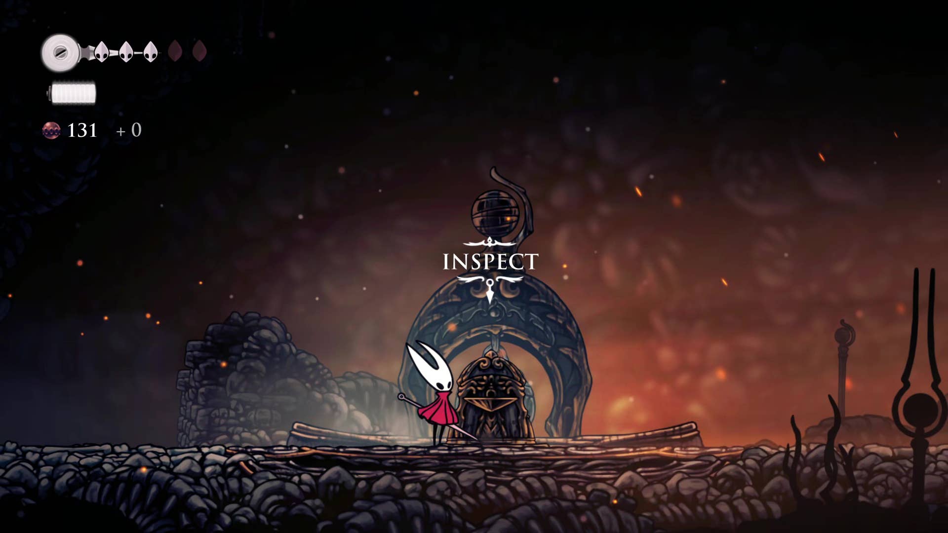 Screenshot of Hollow Knight: Silksong showing the path through Marrows and Mosshome.