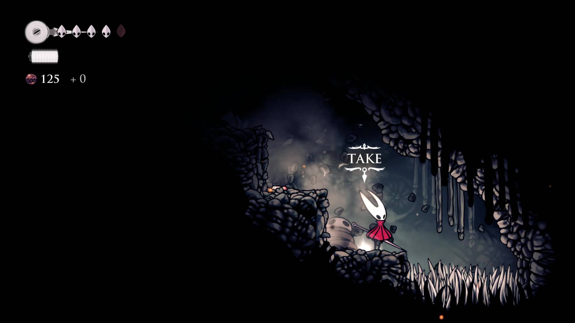Screenshot of Hollow Knight: Silksong showing the path through Marrows and Mosshome.
