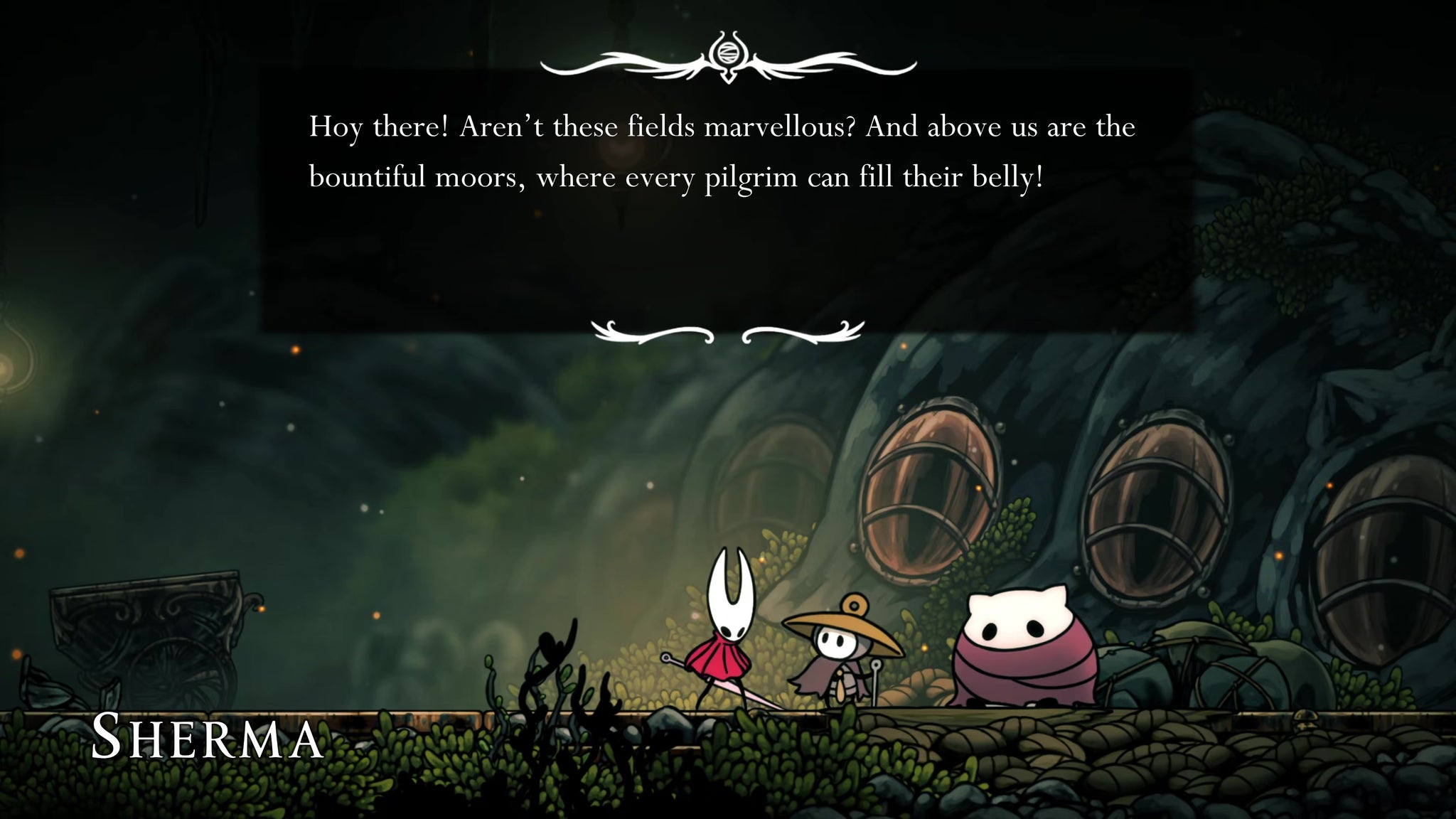 A screenshot of Hollow Knight: Silksong showing the path through the Far Fields. - 53