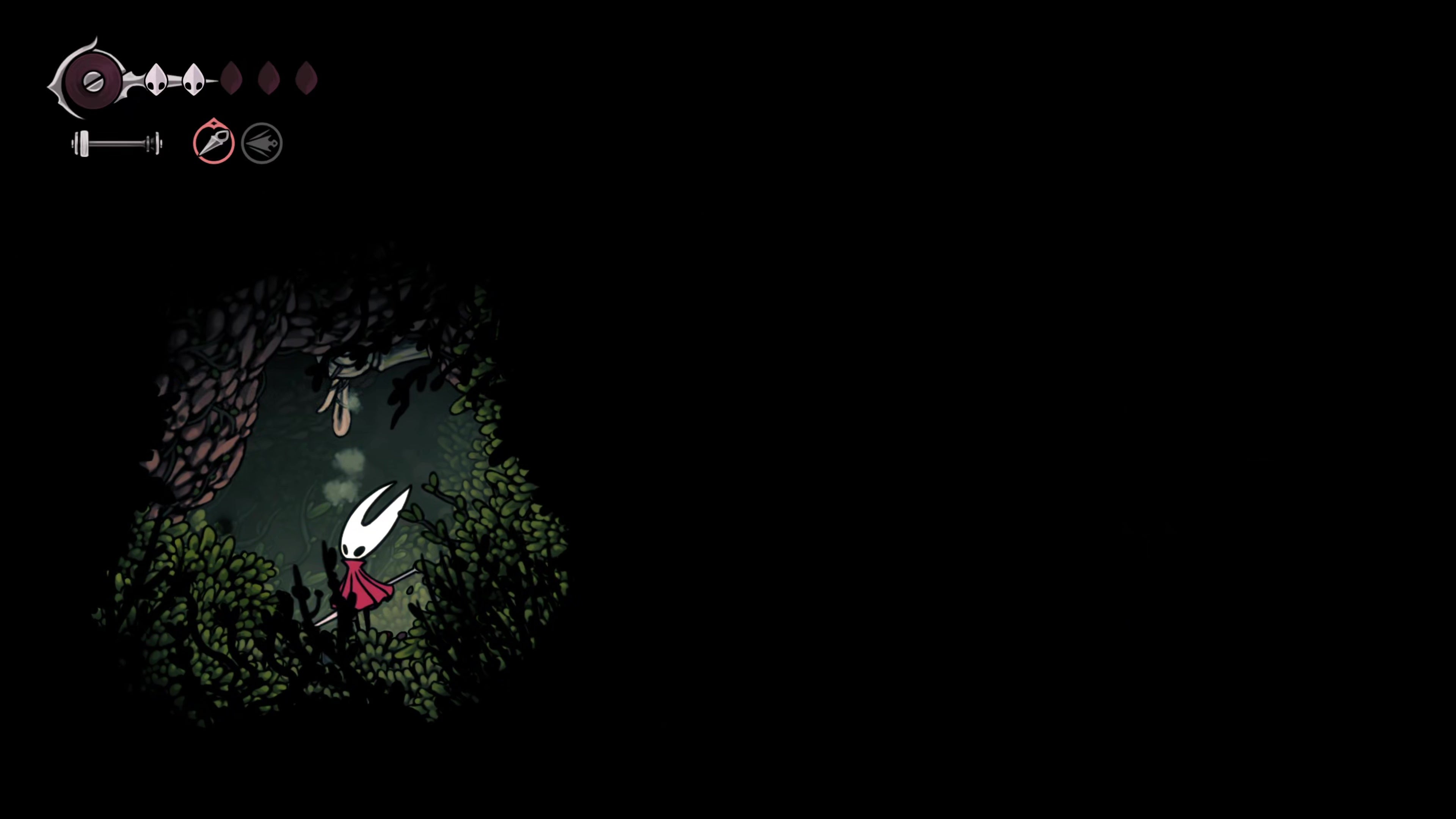 A screenshot of Hollow Knight: Silksong showing the path through Hunter's March. - 19