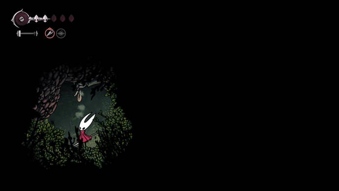 A screenshot of Hollow Knight: Silksong showing the path through Hunter's March.