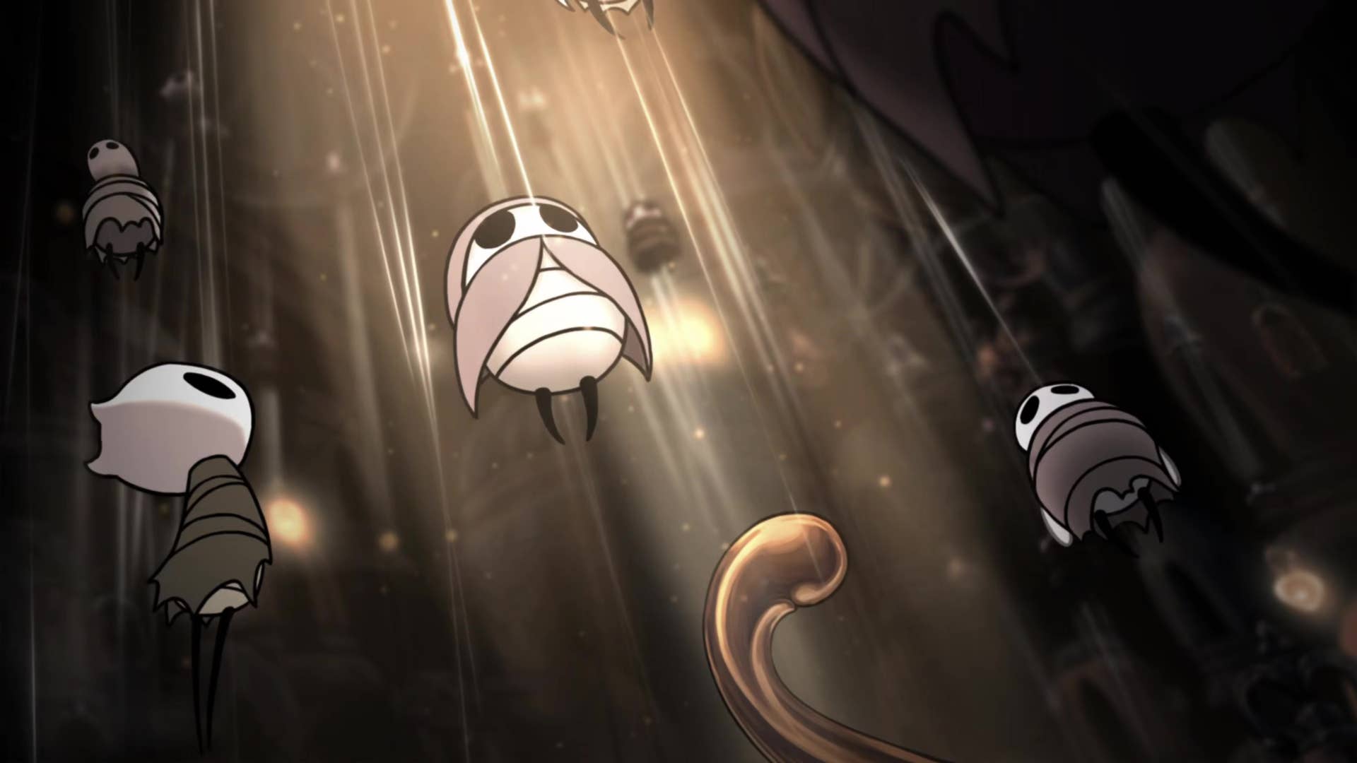 Screenshot of Hollow Knight: Silkson showing a pass through Shellwood.