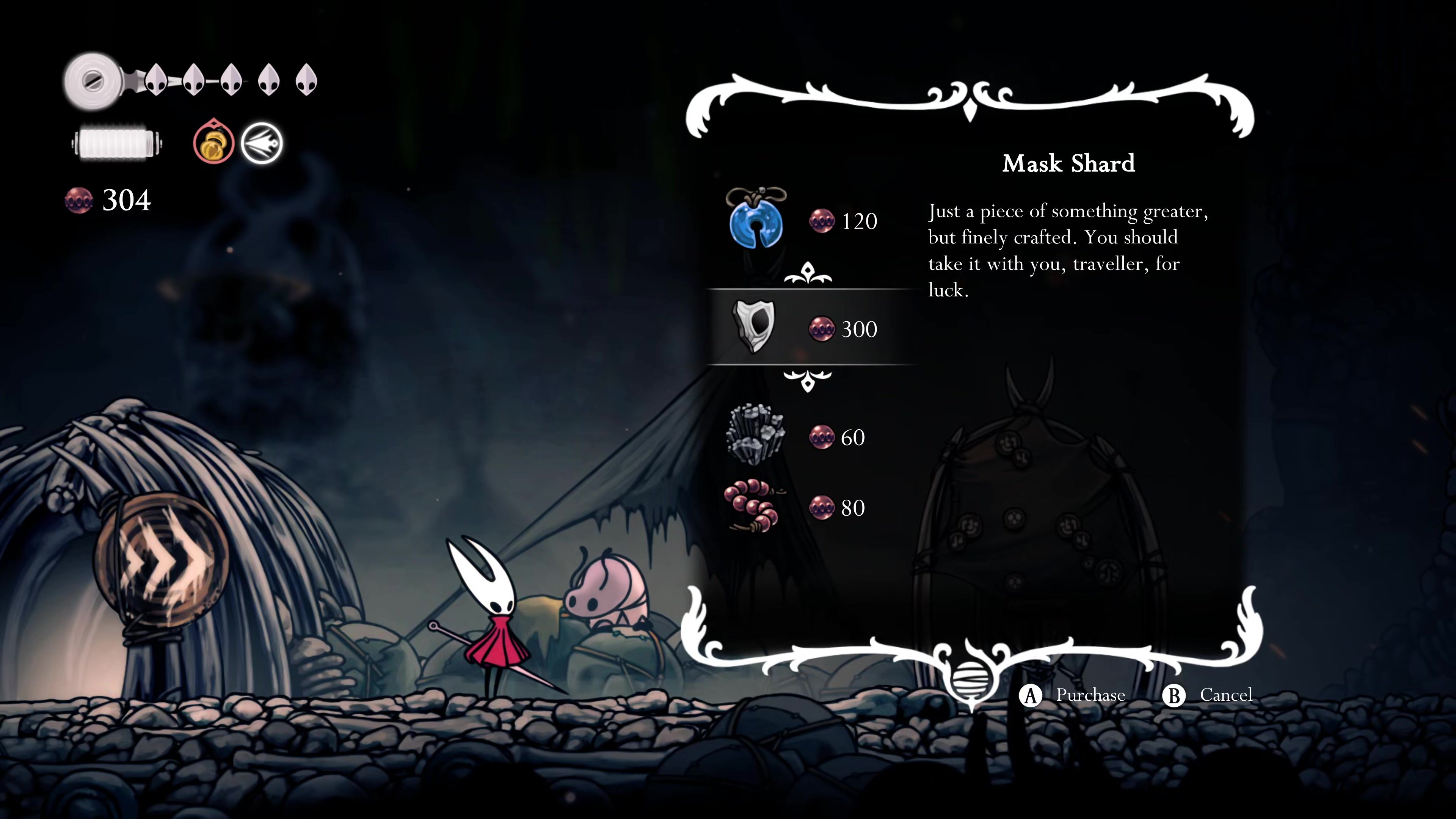 A screenshot of Hollow Knight: Silksong showing the path through Bellhart. - 3