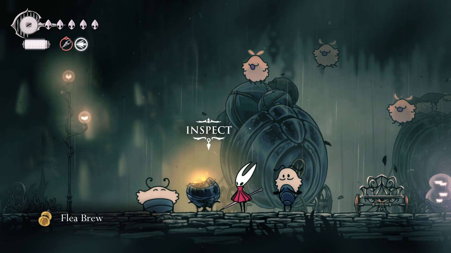 Screenshot of Hollow Knight: Silksong showing the path through Bellhart.